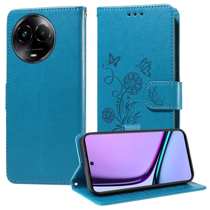 Embossed Butterfly Flowers Leather Phone Case, For Realme 12 Pro / 12 Pro+  / P1 Pro Global, For Realme C51 / C53 / Narzo N53 / Note 50, For Realme C67 5G / 11 5G Taiwan / Global, For Realme C65 4G Global, For Realme C55                                ...