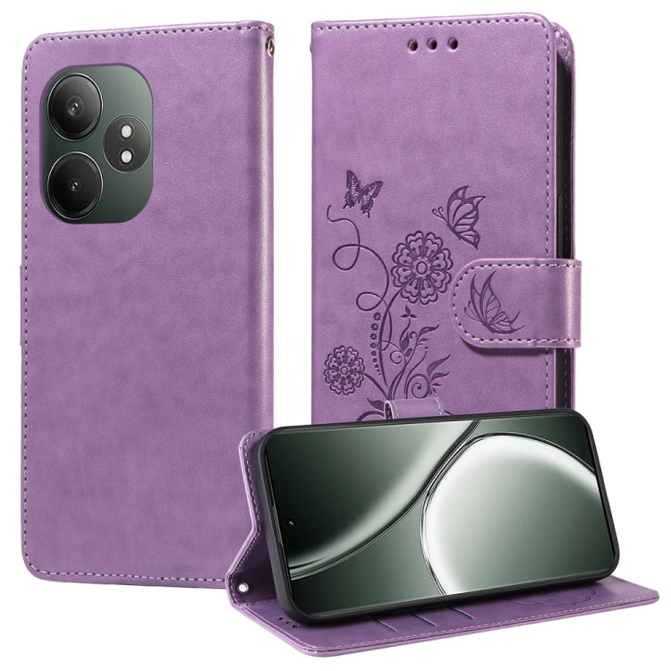 Embossed Butterfly Flowers Leather Phone Case, For Realme 16 Pro+ 5G, For Realme 16 Pro 5G, For Realme 15x 5G India / Realme C85 5G, For Realme C85 Pro 4G, For Realme 15T 5G, For Realme Narzo 80 Lite 4G / C71 India, For Realme 15 5G / Realme 15 Pro 5G ...