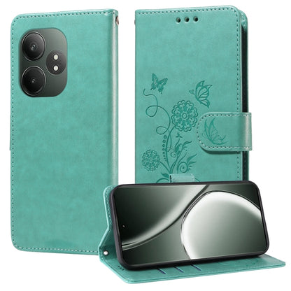 Embossed Butterfly Flowers Leather Phone Case, For Realme 16 Pro+ 5G, For Realme 16 Pro 5G, For Realme 15x 5G India / Realme C85 5G, For Realme C85 Pro 4G, For Realme 15T 5G, For Realme Narzo 80 Lite 4G / C71 India, For Realme 15 5G / Realme 15 Pro 5G ...