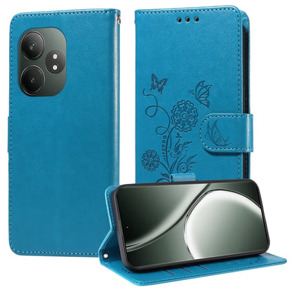 Embossed Butterfly Flowers Leather Phone Case, For Realme 16 Pro+ 5G, For Realme 16 Pro 5G, For Realme 15x 5G India / Realme C85 5G, For Realme C85 Pro 4G, For Realme 15T 5G, For Realme Narzo 80 Lite 4G / C71 India, For Realme 15 5G / Realme 15 Pro 5G ...