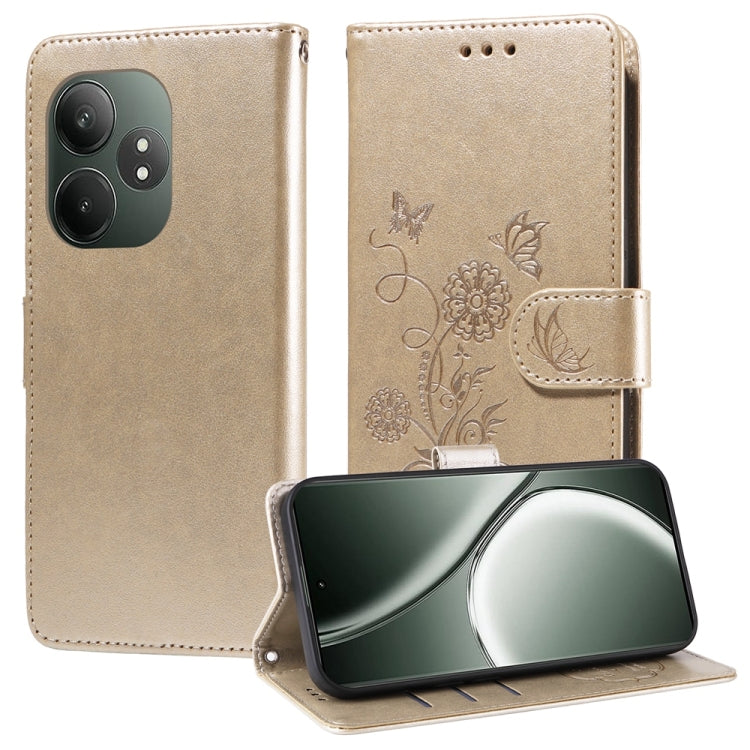 Embossed Butterfly Flowers Leather Phone Case, For Realme 16 Pro+ 5G, For Realme 16 Pro 5G, For Realme 15x 5G India / Realme C85 5G, For Realme C85 Pro 4G, For Realme 15T 5G, For Realme Narzo 80 Lite 4G / C71 India, For Realme 15 5G / Realme 15 Pro 5G ...