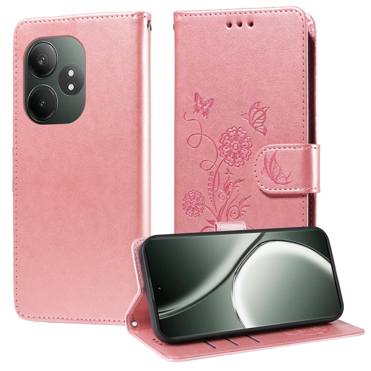 Embossed Butterfly Flowers Leather Phone Case, For Realme 16 Pro+ 5G, For Realme 16 Pro 5G, For Realme 15x 5G India / Realme C85 5G, For Realme C85 Pro 4G, For Realme 15T 5G, For Realme Narzo 80 Lite 4G / C71 India, For Realme 15 5G / Realme 15 Pro 5G ...