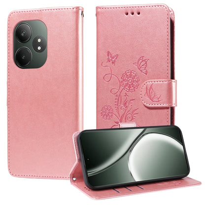 Embossed Butterfly Flowers Leather Phone Case, For Realme 16 Pro+ 5G, For Realme 16 Pro 5G, For Realme 15x 5G India / Realme C85 5G, For Realme C85 Pro 4G, For Realme 15T 5G, For Realme Narzo 80 Lite 4G / C71 India, For Realme 15 5G / Realme 15 Pro 5G ...