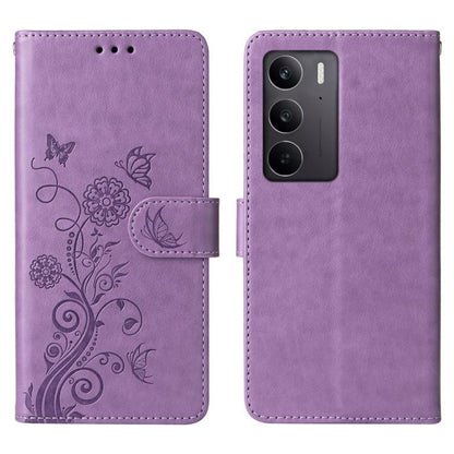 Embossed Butterfly Flowers Leather Phone Case, For Realme 16 Pro+ 5G, For Realme 16 Pro 5G, For Realme 15x 5G India / Realme C85 5G, For Realme C85 Pro 4G, For Realme 15T 5G, For Realme Narzo 80 Lite 4G / C71 India, For Realme 15 5G / Realme 15 Pro 5G ...
