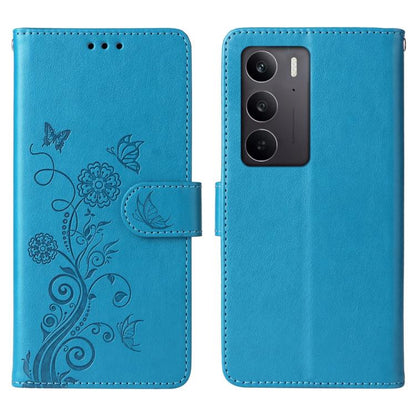 Embossed Butterfly Flowers Leather Phone Case, For Realme 16 Pro+ 5G, For Realme 16 Pro 5G, For Realme 15x 5G India / Realme C85 5G, For Realme C85 Pro 4G, For Realme 15T 5G, For Realme Narzo 80 Lite 4G / C71 India, For Realme 15 5G / Realme 15 Pro 5G ...
