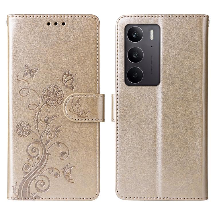 Embossed Butterfly Flowers Leather Phone Case, For Realme 16 Pro+ 5G, For Realme 16 Pro 5G, For Realme 15x 5G India / Realme C85 5G, For Realme C85 Pro 4G, For Realme 15T 5G, For Realme Narzo 80 Lite 4G / C71 India, For Realme 15 5G / Realme 15 Pro 5G ...