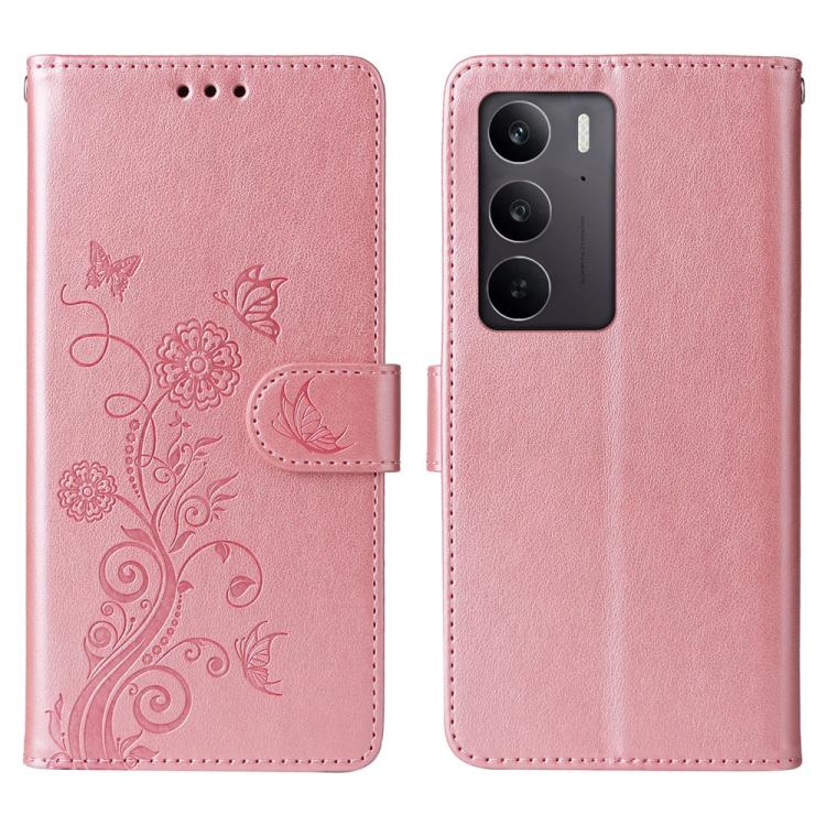 Embossed Butterfly Flowers Leather Phone Case, For Realme 16 Pro+ 5G, For Realme 16 Pro 5G, For Realme 15x 5G India / Realme C85 5G, For Realme C85 Pro 4G, For Realme 15T 5G, For Realme Narzo 80 Lite 4G / C71 India, For Realme 15 5G / Realme 15 Pro 5G ...