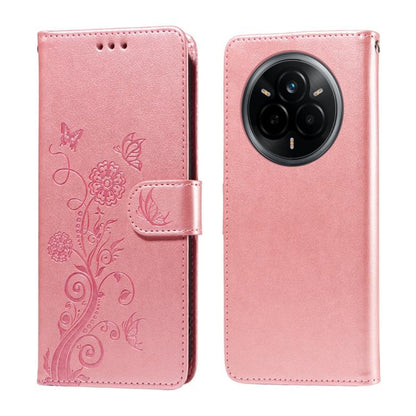 Embossed Butterfly Flowers Leather Phone Case, For Realme 16 Pro+ 5G, For Realme 16 Pro 5G, For Realme 15x 5G India / Realme C85 5G, For Realme C85 Pro 4G, For Realme 15T 5G, For Realme Narzo 80 Lite 4G / C71 India, For Realme 15 5G / Realme 15 Pro 5G ...