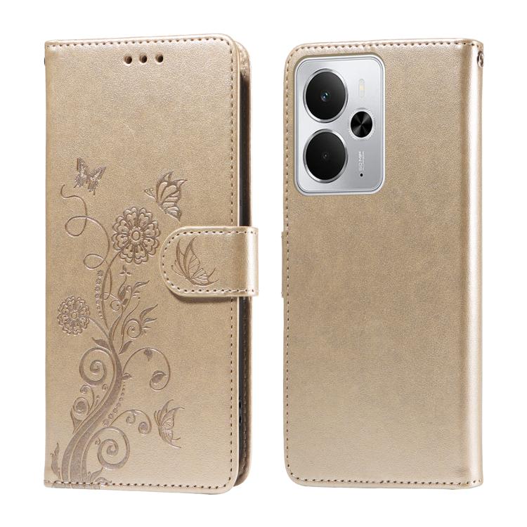 Embossed Butterfly Flowers Leather Phone Case, For Realme 16 Pro+ 5G, For Realme 16 Pro 5G, For Realme 15x 5G India / Realme C85 5G, For Realme C85 Pro 4G, For Realme 15T 5G, For Realme Narzo 80 Lite 4G / C71 India, For Realme 15 5G / Realme 15 Pro 5G ...