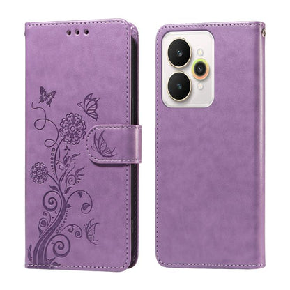 Embossed Butterfly Flowers Leather Phone Case, For Realme 16 Pro+ 5G, For Realme 16 Pro 5G, For Realme 15x 5G India / Realme C85 5G, For Realme C85 Pro 4G, For Realme 15T 5G, For Realme Narzo 80 Lite 4G / C71 India, For Realme 15 5G / Realme 15 Pro 5G ...