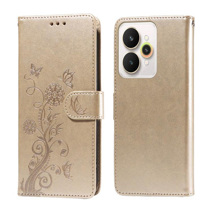Embossed Butterfly Flowers Leather Phone Case, For Realme 16 Pro+ 5G, For Realme 16 Pro 5G, For Realme 15x 5G India / Realme C85 5G, For Realme C85 Pro 4G, For Realme 15T 5G, For Realme Narzo 80 Lite 4G / C71 India, For Realme 15 5G / Realme 15 Pro 5G ...
