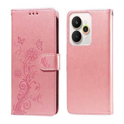 Embossed Butterfly Flowers Leather Phone Case, For Realme 16 Pro+ 5G, For Realme 16 Pro 5G, For Realme 15x 5G India / Realme C85 5G, For Realme C85 Pro 4G, For Realme 15T 5G, For Realme Narzo 80 Lite 4G / C71 India, For Realme 15 5G / Realme 15 Pro 5G ...