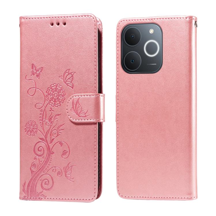 Embossed Butterfly Flowers Leather Phone Case, For Realme 16 Pro+ 5G, For Realme 16 Pro 5G, For Realme 15x 5G India / Realme C85 5G, For Realme C85 Pro 4G, For Realme 15T 5G, For Realme Narzo 80 Lite 4G / C71 India, For Realme 15 5G / Realme 15 Pro 5G ...