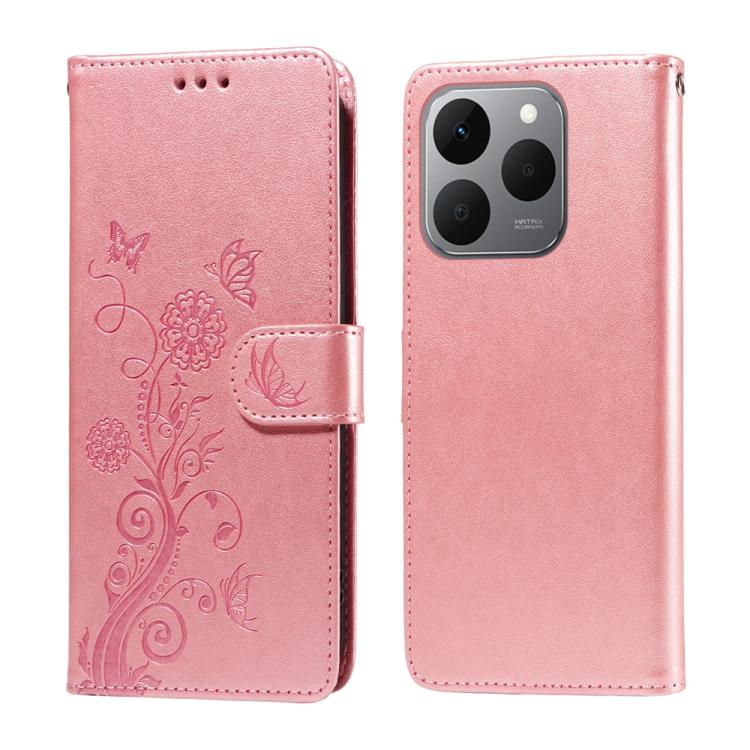 Embossed Butterfly Flowers Leather Phone Case, For Realme 16 Pro+ 5G, For Realme 16 Pro 5G, For Realme 15x 5G India / Realme C85 5G, For Realme C85 Pro 4G, For Realme 15T 5G, For Realme Narzo 80 Lite 4G / C71 India, For Realme 15 5G / Realme 15 Pro 5G ...