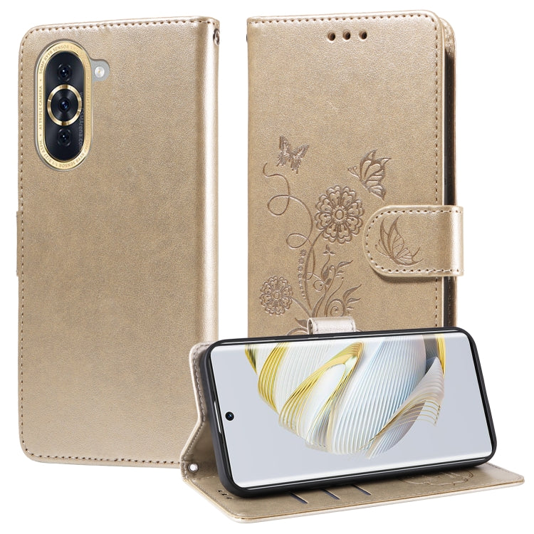 Embossed Butterfly Flowers Leather Phone Case