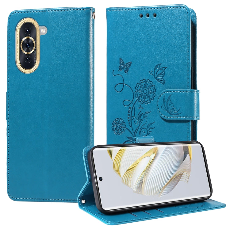 Embossed Butterfly Flowers Leather Phone Case