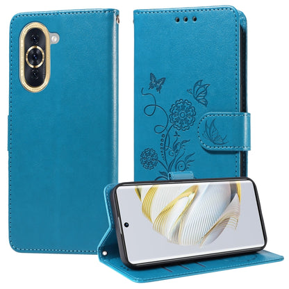 Embossed Butterfly Flowers Leather Phone Case
