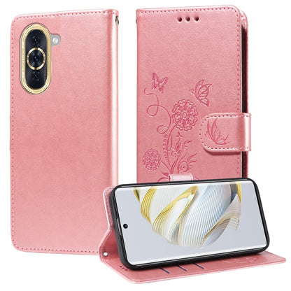 Embossed Butterfly Flowers Leather Phone Case