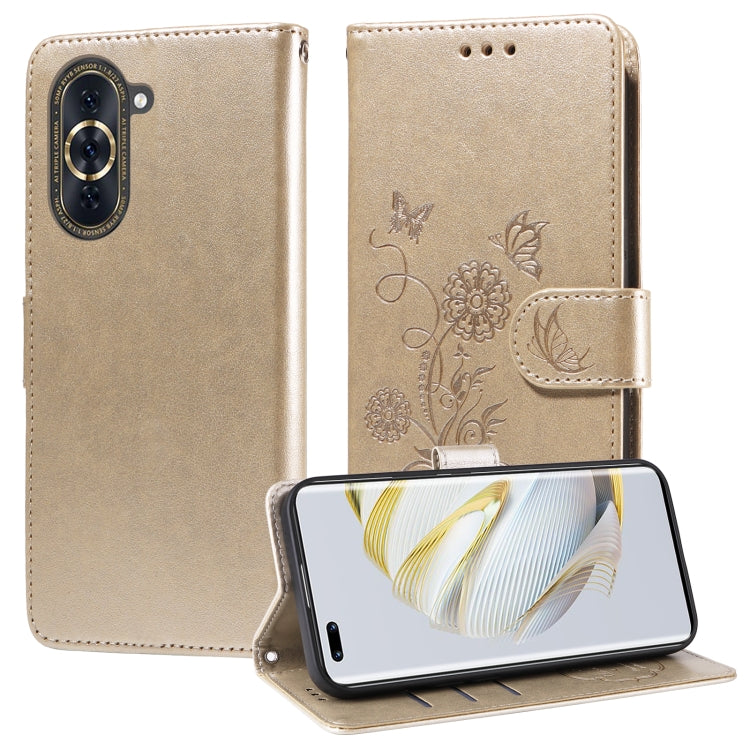 Embossed Butterfly Flowers Leather Phone Case