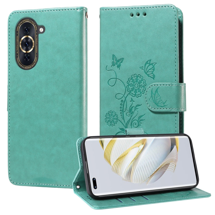 Embossed Butterfly Flowers Leather Phone Case