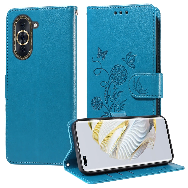 Embossed Butterfly Flowers Leather Phone Case