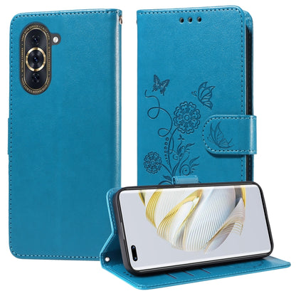 Embossed Butterfly Flowers Leather Phone Case