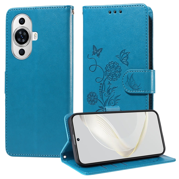 Embossed Butterfly Flowers Leather Phone Case