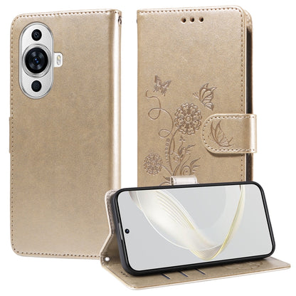 Embossed Butterfly Flowers Leather Phone Case
