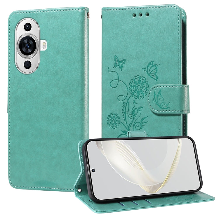 Embossed Butterfly Flowers Leather Phone Case