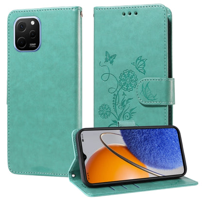 Embossed Butterfly Flowers Leather Phone Case