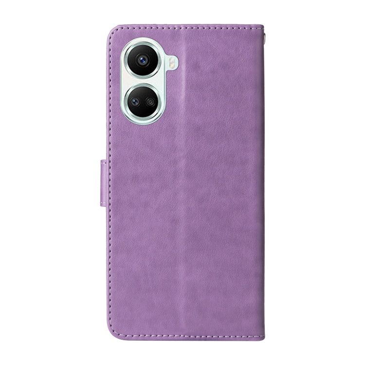 Geprägte Schmetterlingsblumen Leder Handyhülle, für Huawei nova 10 Pro, für Huawei nova 10, für Huawei nova Y90, für Huawei nova Y70 Plus
