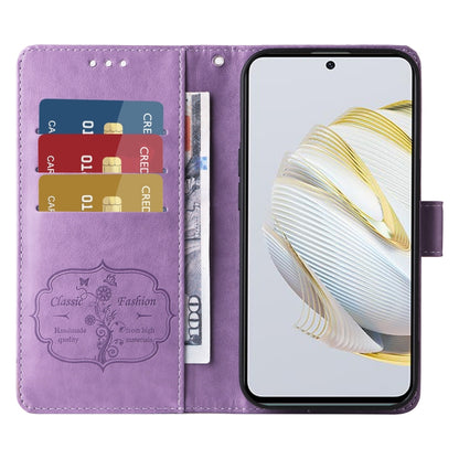 Geprägte Schmetterlingsblumen Leder Handyhülle, für Huawei nova 10 Pro, für Huawei nova 10, für Huawei nova Y90, für Huawei nova Y70 Plus