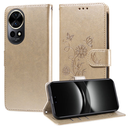 Embossed Butterfly Flowers Leather Phone Case