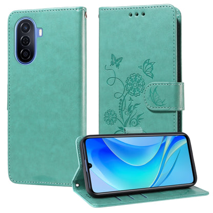 Embossed Butterfly Flowers Leather Phone Case
