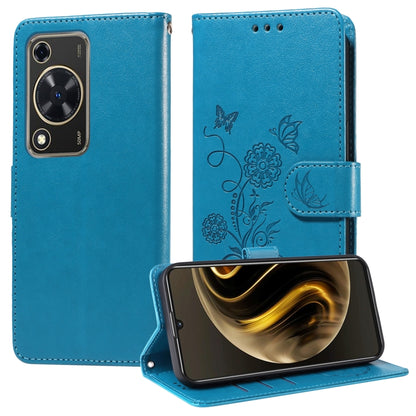 Embossed Butterfly Flowers Leather Phone Case