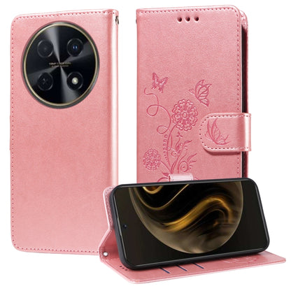 Embossed Butterfly Flowers Leather Phone Case