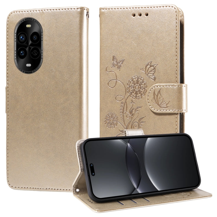 Embossed Butterfly Flowers Leather Phone Case