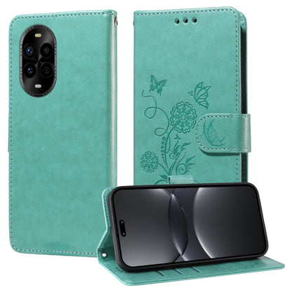 Embossed Butterfly Flowers Leather Phone Case