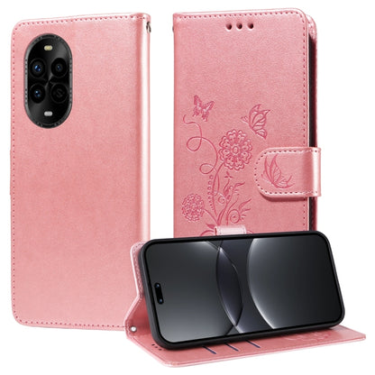 Embossed Butterfly Flowers Leather Phone Case