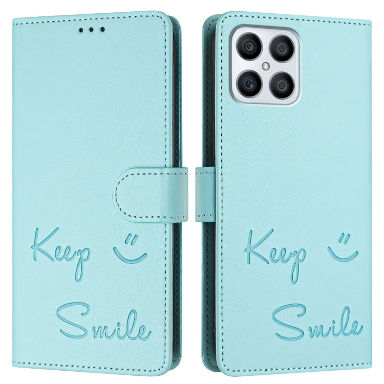 Smile Embossing RFID Leather Phone Case, For Honor Play6T Pro 5G, For Honor X8 4G/X30i 5G, For Honor 60 SE 5G, For Honor 60 Pro 5G, For Honor 60 5G, For Honor 50 Lite, For Honor 50 Pro, For Honor 50 SE