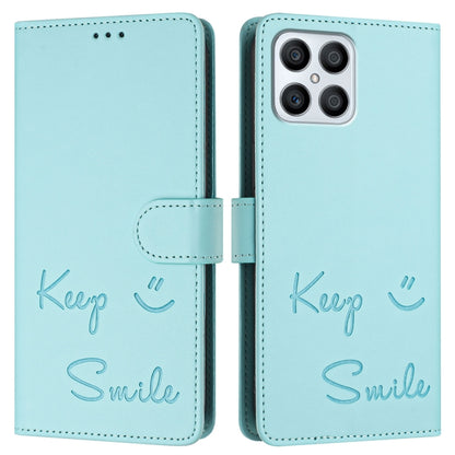 Smile Embossing RFID Leather Phone Case, For Honor Play6T Pro 5G, For Honor X8 4G/X30i 5G, For Honor 60 SE 5G, For Honor 60 Pro 5G, For Honor 60 5G, For Honor 50 Lite, For Honor 50 Pro, For Honor 50 SE
