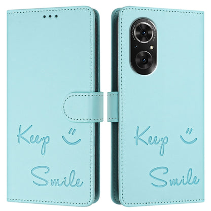 Smile Embossing RFID Leather Phone Case