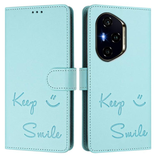 Smile Embossing RFID Leather Phone Case, For Honor 300 Pro 5G / 300 Ultra 5G, For Honor 300 5G, For Honor X9c 5G Global, For Honor 200 Smart 5G Global, For Honor X6b, For Honor 200, For Honor 200 Pro, For Honor 200 Lite Global                          ...