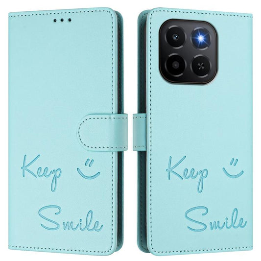 Smile Embossing RFID Leather Phone Case