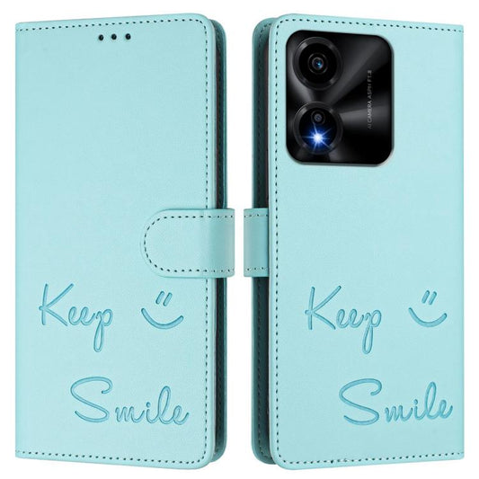 Smile Embossing RFID Leather Phone Case