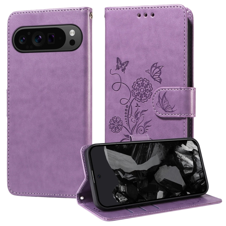 Embossed Butterfly Flowers Leather Phone Case, For Google Pixel 11 Pro XL, For Google Pixel 11 / Pixel 11 Pro, For Google Pixel 10a, For Google Pixel 9a, For Google Pixel 9 Pro XL, For Google Pixel 9 / 9 Pro, For Google Pixel 8a, For Google Pixel 8 Pro...