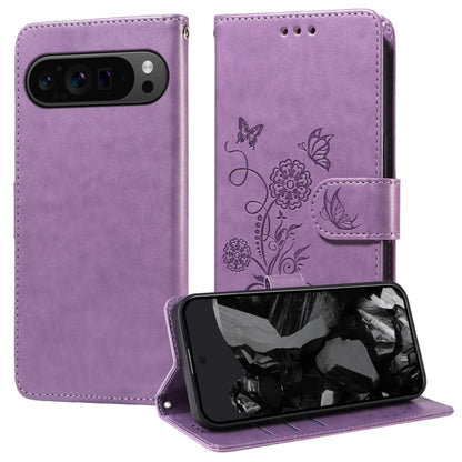Embossed Butterfly Flowers Leather Phone Case, For Google Pixel 11 Pro XL, For Google Pixel 11 / Pixel 11 Pro, For Google Pixel 10a, For Google Pixel 9a, For Google Pixel 9 Pro XL, For Google Pixel 9 / 9 Pro, For Google Pixel 8a, For Google Pixel 8 Pro...