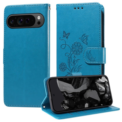 Embossed Butterfly Flowers Leather Phone Case, For Google Pixel 11 Pro XL, For Google Pixel 11 / Pixel 11 Pro, For Google Pixel 10a, For Google Pixel 9a, For Google Pixel 9 Pro XL, For Google Pixel 9 / 9 Pro, For Google Pixel 8a, For Google Pixel 8 Pro...