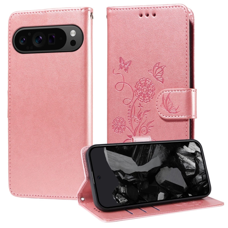 Embossed Butterfly Flowers Leather Phone Case, For Google Pixel 11 Pro XL, For Google Pixel 11 / Pixel 11 Pro, For Google Pixel 10a, For Google Pixel 9a, For Google Pixel 9 Pro XL, For Google Pixel 9 / 9 Pro, For Google Pixel 8a, For Google Pixel 8 Pro...