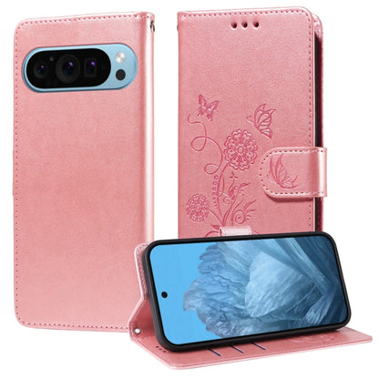 Embossed Butterfly Flowers Leather Phone Case, For Google Pixel 11 Pro XL, For Google Pixel 11 / Pixel 11 Pro, For Google Pixel 10a, For Google Pixel 9a, For Google Pixel 9 Pro XL, For Google Pixel 9 / 9 Pro, For Google Pixel 8a, For Google Pixel 8 Pro...